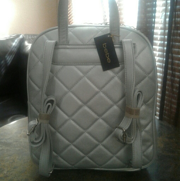 LAST ONE!! Dazzling, Bebe Silver Mini Backpack - Picture 2 of 5